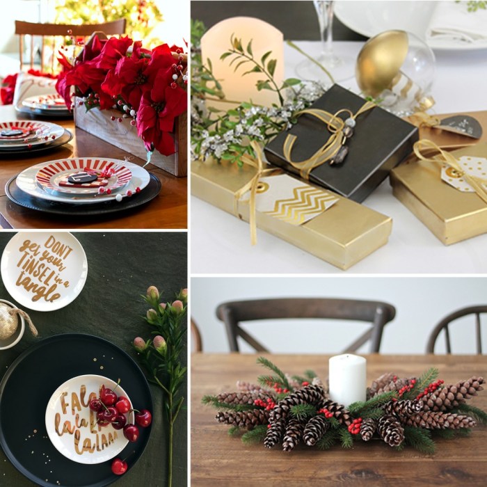 Christmas table decor diy