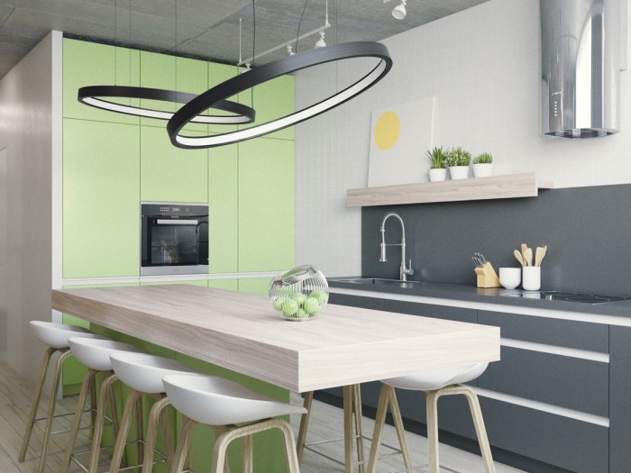 Green decor for kitchen