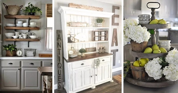 Farmhouse kitchen counter decor