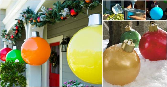 Giant christmas balls diy