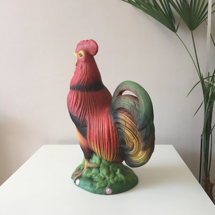 Ceramic rooster kitchen decor