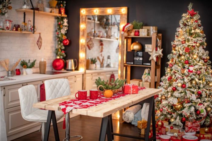 Christmas decor kitchen table