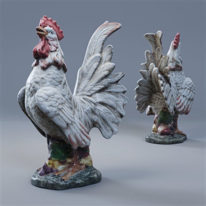 Ceramic rooster kitchen decor