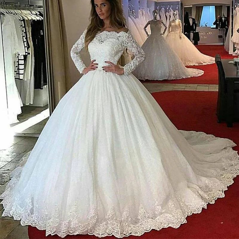 Ball gown wedding dress sleeves