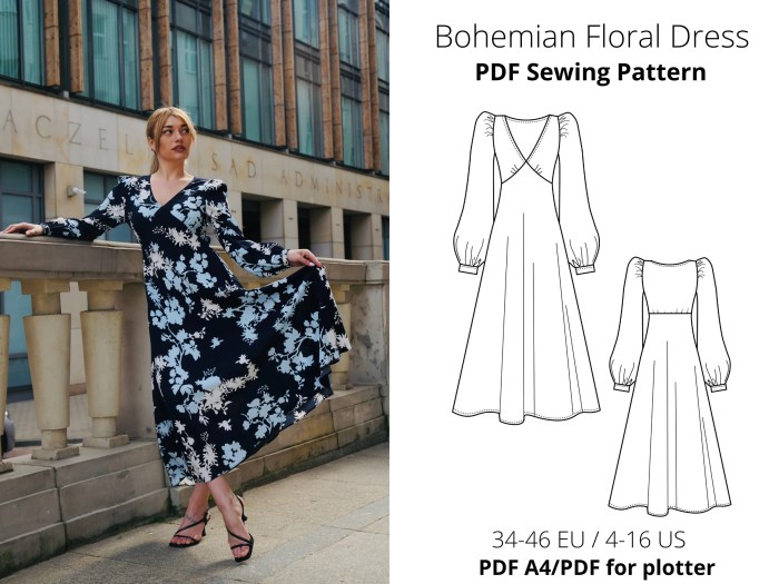 Boho wedding dress sewing patterns