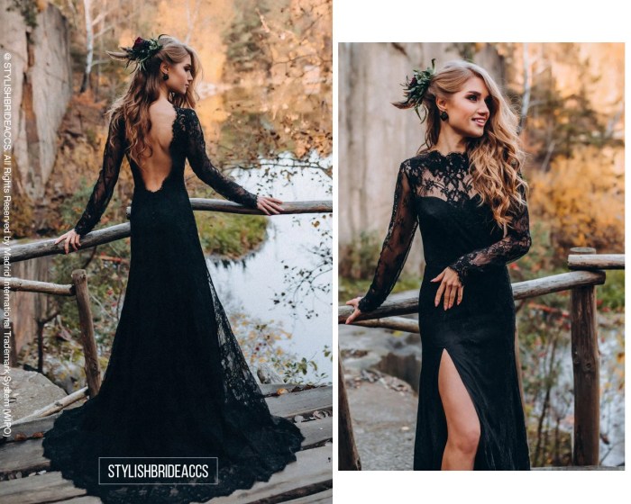 Black formal dress wedding