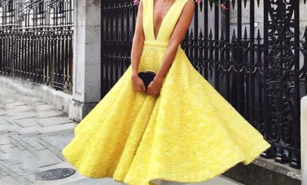 Yellow Cocktail Dresses for Weddings