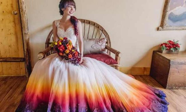 Colored Floral Wedding Dresses A Style Guide